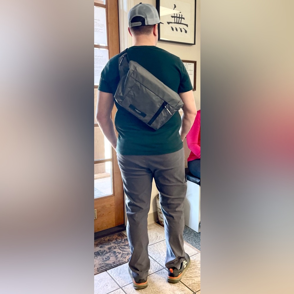 Timbuk2 Sling Bag (expandable and accessible from outside)